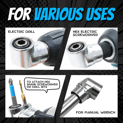 105° Angled Drill Attachment 🔧 – Extended 5.51" Reach Adapter