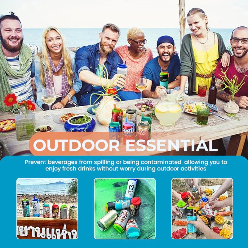 🥤 Reusable Soda Can Lids with Straws – 🔥BUY 1 SET GET 1 SET FREE