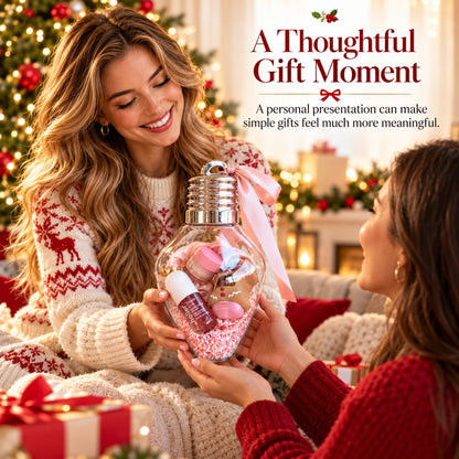 DIY Christmas Bulb Ornament Gift Jar