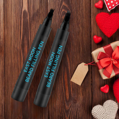 Beard Filler Pen 2-Piece Set with Brush Waterproof & Long-Lasting for Men