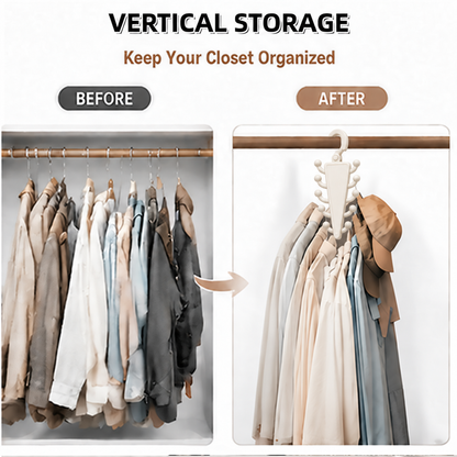 Space-Saving 12-Hook Rotating Closet Organizer