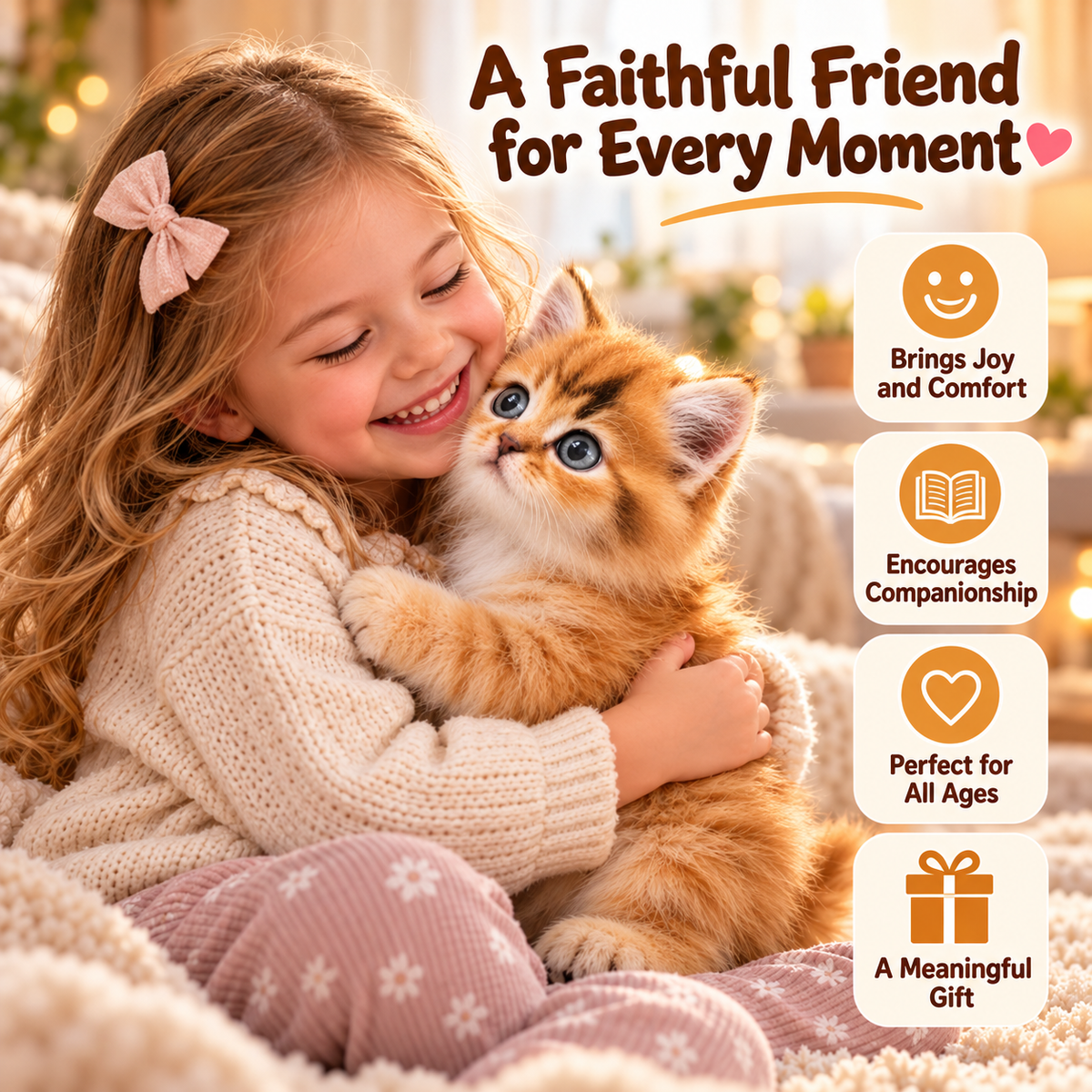 🎄49% OFF🐱🐾 Golden Buddy™  🎄49% OFF🐱🐾 Golden Buddy™  Realistic Robot Kitty – Interactive Walking & Meowing Companion