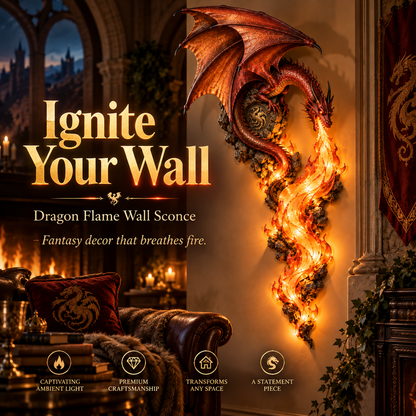 🔥Last Day 49% OFF | 🐉 Dragon Wall Sconce – Gothic Flame-Inspired Wall Accent