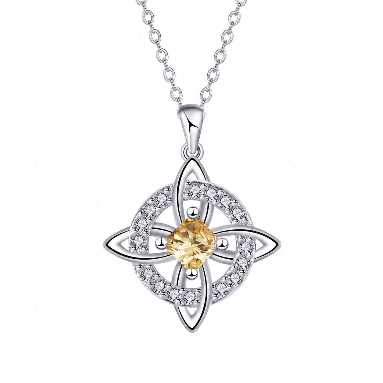 Mystical Birthstone Witches Knot Necklace – Natural Crystal🔮💞Protect Your Loved Ones