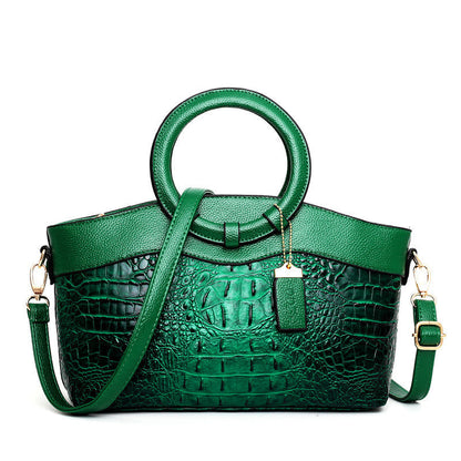 Heritage Embossed Leather Bag – Refined Old-World Charm ✨