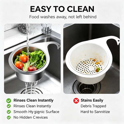 Swan-Shaped Sink Strainer 🦢 – Stainless Steel Kitchen Drain Basket