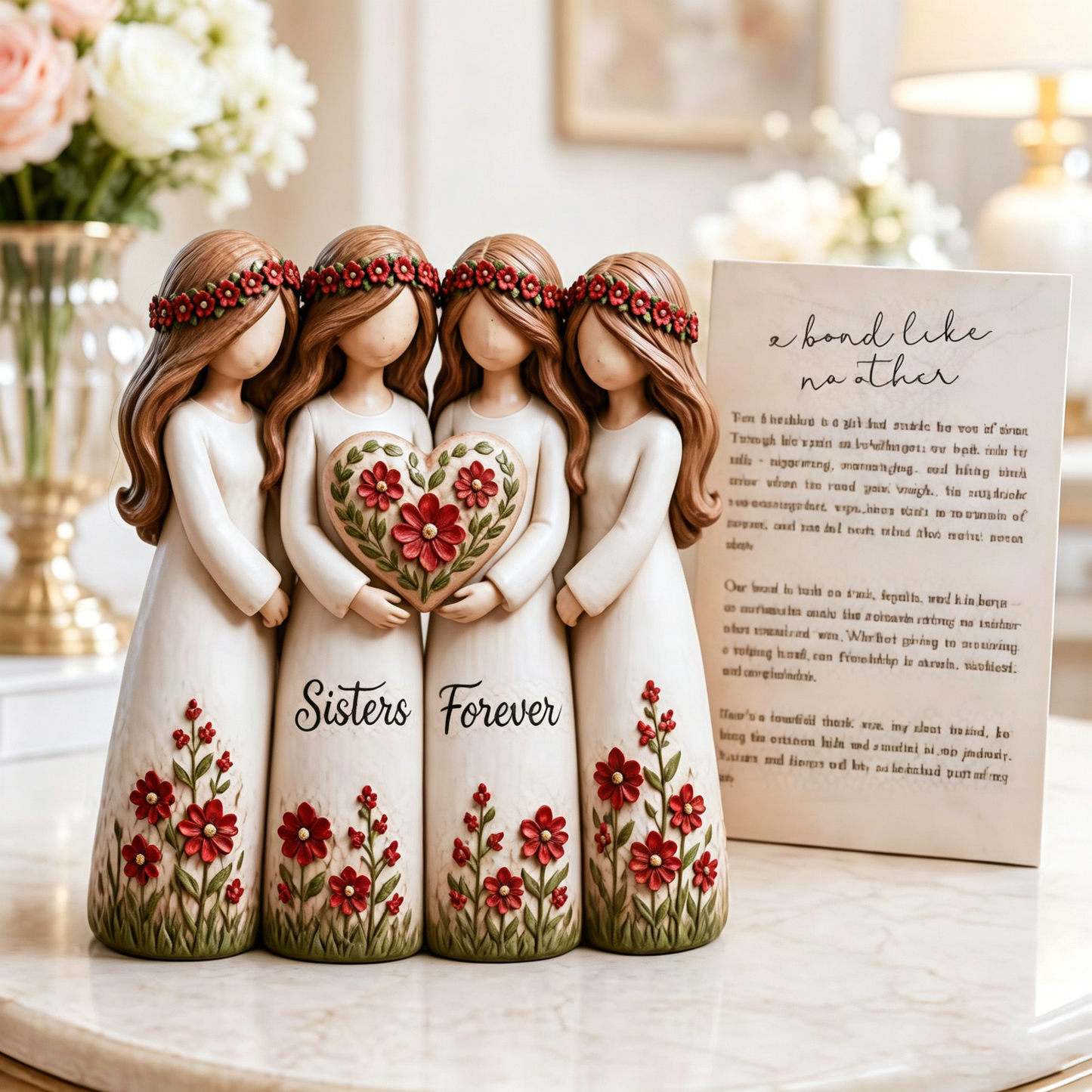 🤦‍♀️Handcrafted "You’re the Sister I Got to Choose" Friendship Figurine | 💗Best Friend Gift