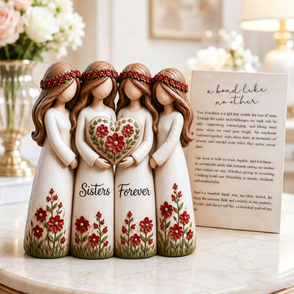 🤦‍♀️Handcrafted "You’re the Sister I Got to Choose" Friendship Figurine | 💗Best Friend Gift