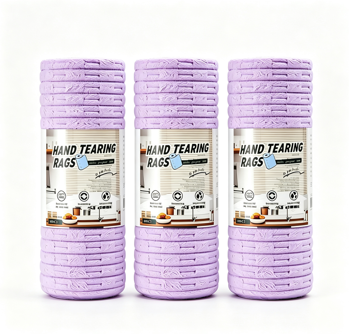 20 PCS Tearable Antibacterial Cleaning Cloths, 10A-Grade Reusable Wet/Dry Lint-Free Rags, Streak-Free Scrubbing Towels for Kitchen, Car, Glass & Electronics (10″x10″)