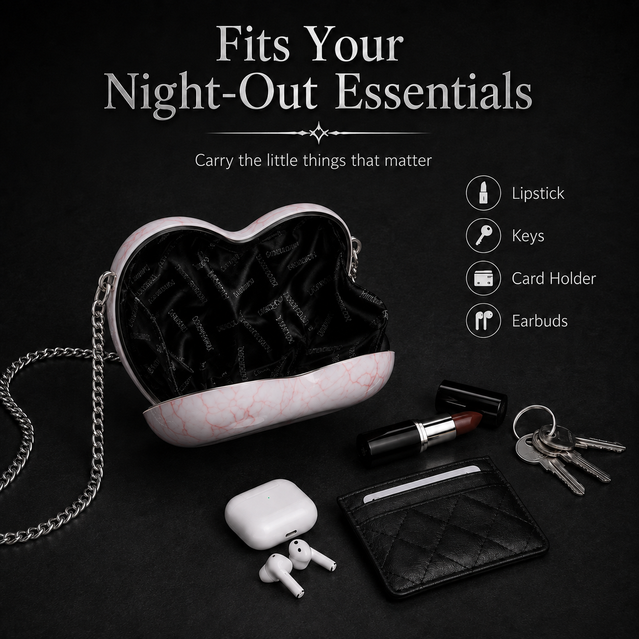 Gothic Heart Eye Statement Crossbody Bag
