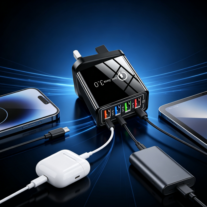 ✨Last Day 50% OFF – The Charger Big Tech Hates | 4-Port Quick Charge 3.0 + AI Performance Boost