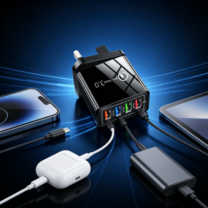✨Last Day 50% OFF – The Charger Big Tech Hates | 4-Port Quick Charge 3.0 + AI Performance Boost