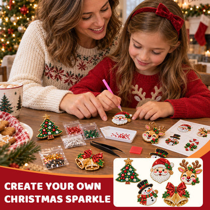 ✨🎄 DIY Holiday Brooch Kit – Create Your Own Sparkling Christmas Jewelry 💎🎁