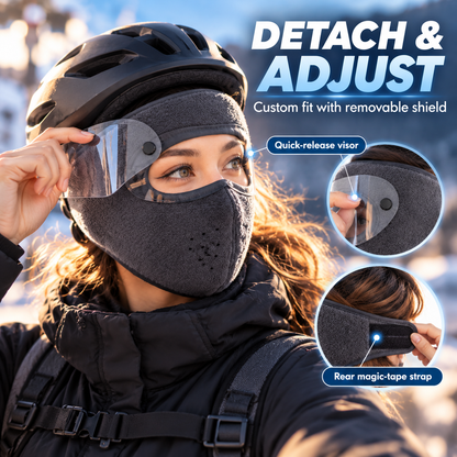 Windproof Fleece Full Face Shield & Anti-Fog Riding Mask 🏍️
