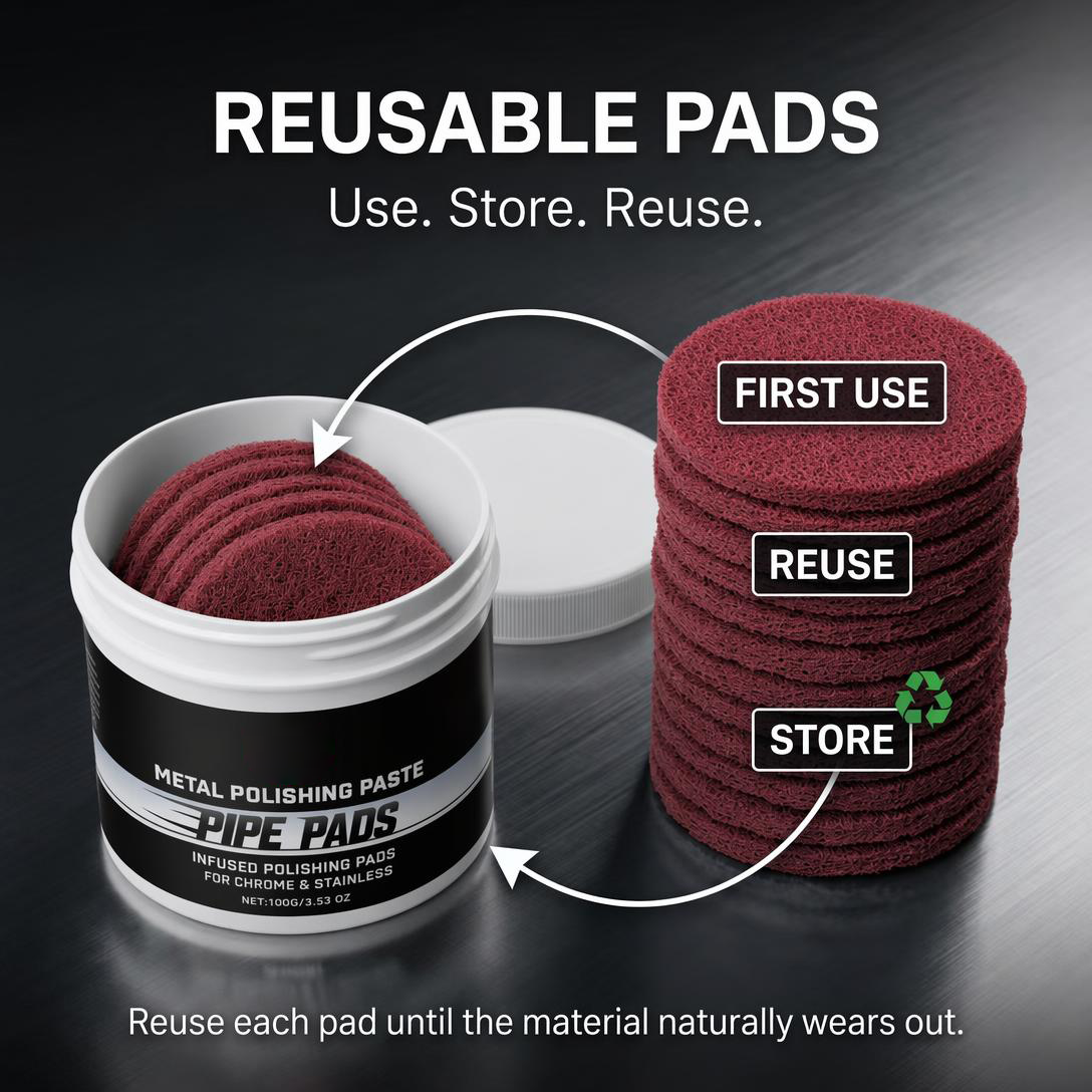 ✨ MirrorFinish Polishing Pads – Helps Reduce Scratches & Oxidation