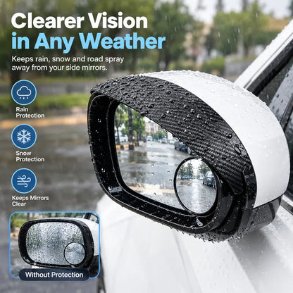 2-in-1 Mirror Rain Visor 🌧️ – 360° Blind Spot Mirrorv