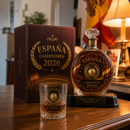 🏆España Champions Legacy Whiskey Decanter Set – Commemorative Football Collector Gift