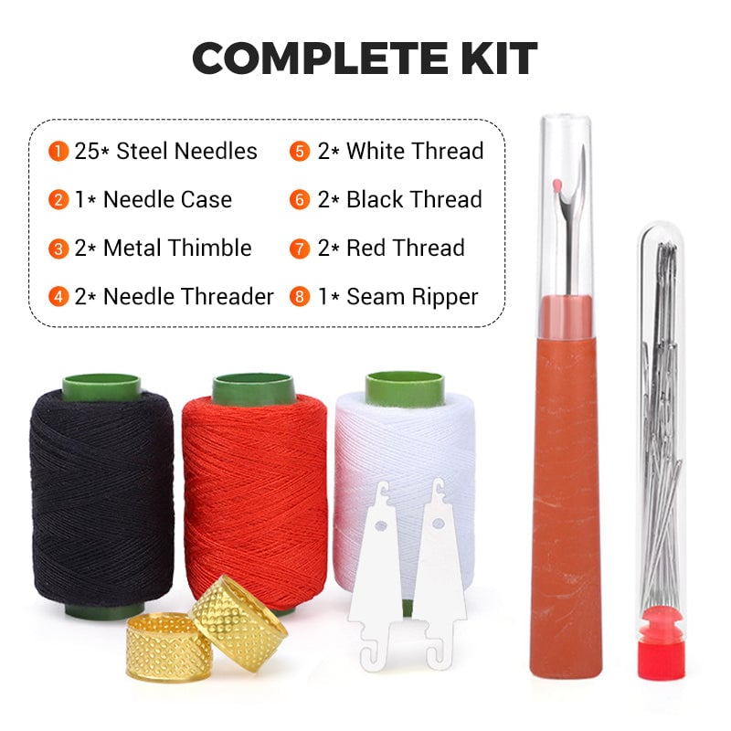 🧵 37-Piece Sewing Essentials Kit – Handy Tools for Repairs, Crafts & DIY