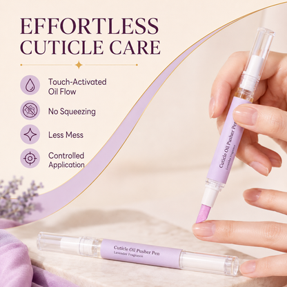 2-in-1 Cuticle Oil Pen — Precision Pusher + Nourishing Oil for Salon-Worthy Nails at Home