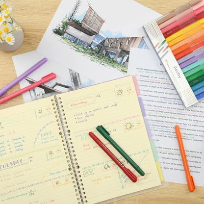 ✨ 8-Color Dual-Tip Curve Highlighters – Smooth Roller Tips & Fine Markers for Notes, Journaling and School 📝