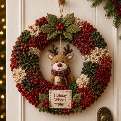 🔥49% Off Last Day 🔥🎄 3D Fabric Poke Wreath DIY Kit