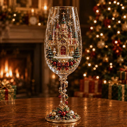 🎁🎭 Nutcracker-Inspired Christmas 3D Collector Champagne Glass Set