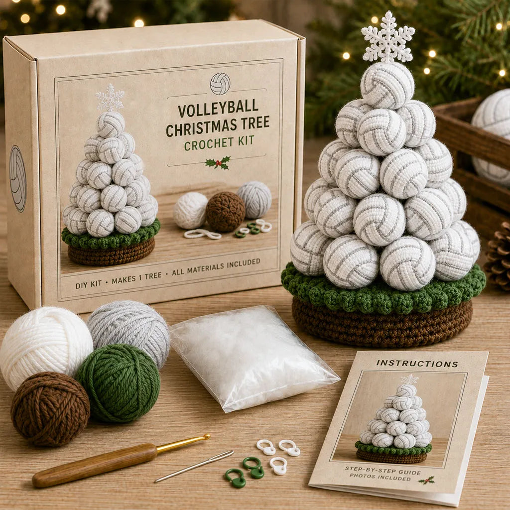 Sports Ball Christmas Tree Crochet Kit