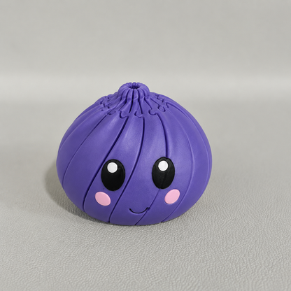 🌀 3D Printed Telescopic Fidget Dumpling - Cute Kawaii Collapsible Spiral Desk Toy & Stress Reliever