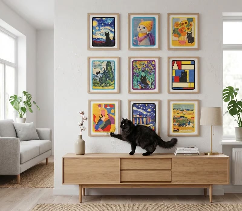 🐱 Turn Your Wall Into A Cat-Friendly Art Gallery