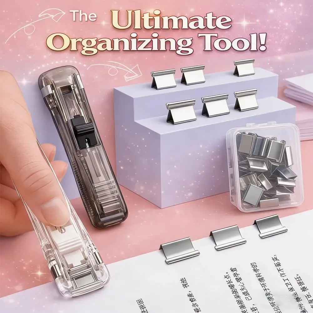 🔥Portable Binder Clip Stapler