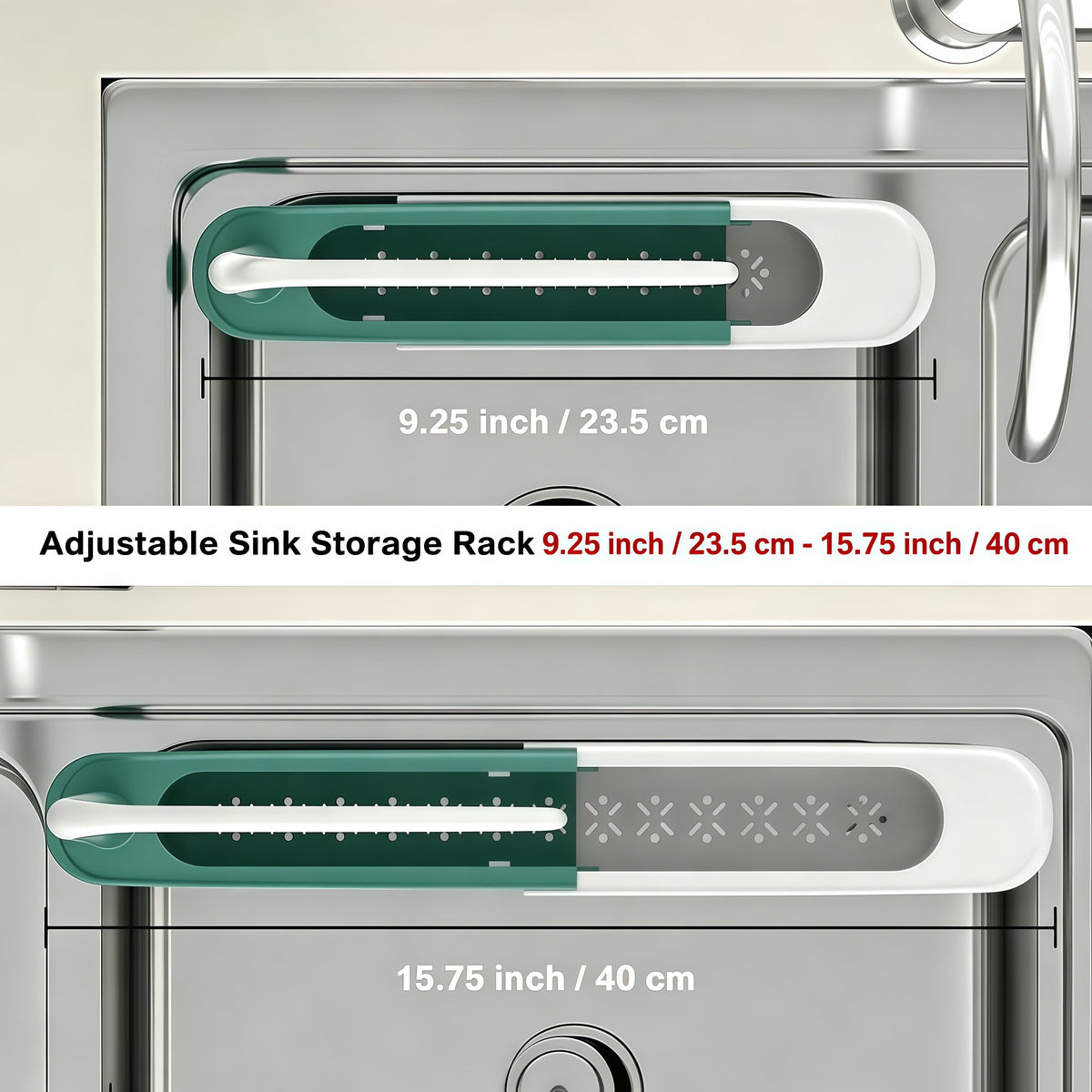 ✨🧽 Telescopic Sink Storage Rack – Adjustable Space-Saving Organizer for a Cleaner Sink