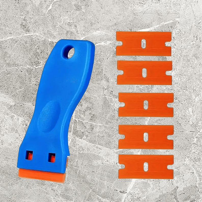 🪒 2-Piece Plastic Razor Scrapers – Includes 120 Replacement Blades