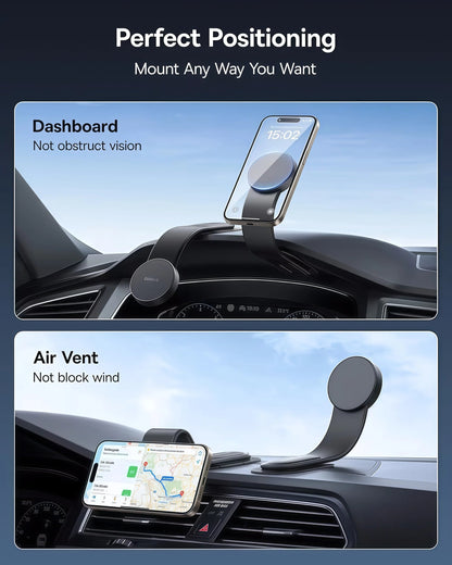 25N Magnetic Car Phone Mount 📱 – Bendable 360° Dashboard Holder