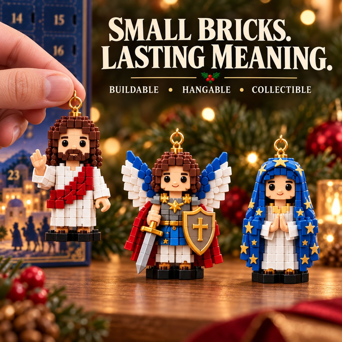 🔥 Final Day: 50% Off ✨ 24-Day Nativity Mini Brick Ornament Advent Calendar 🎄