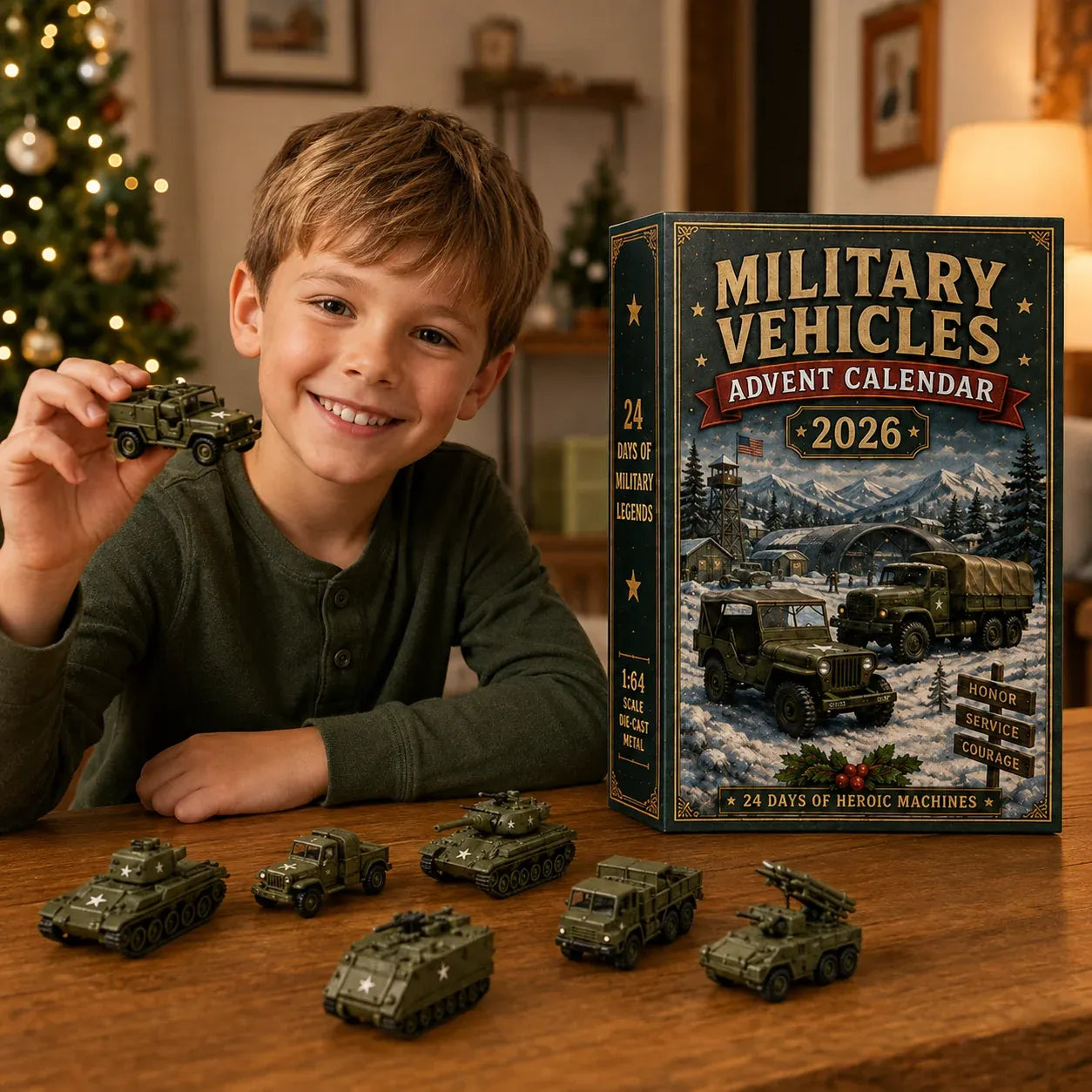 💯🚜🚗🎄 2026 Vehicle Advent Calendar Collection – 24 Days of Classic Machines, Trucks & Military Legends 🎁✨