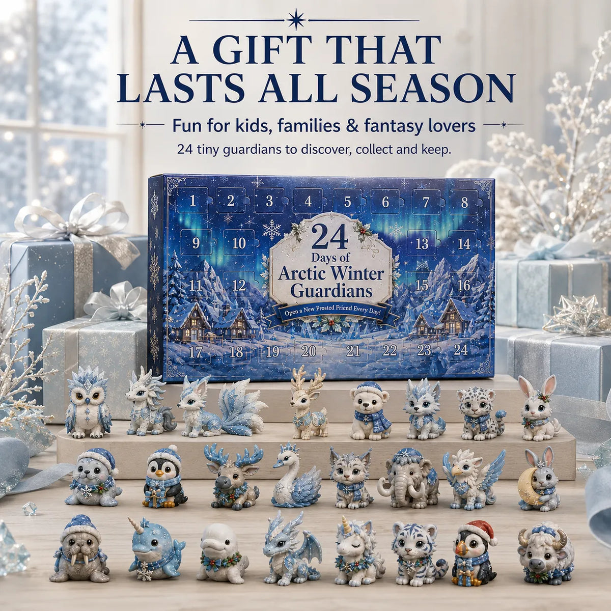 ⏳ Last Day 49% OFF – ✨ 24-Day Fantasy Guardian Advent Calendar Collection | 24 Unique Mini Collectible Characters with 4 Magical Themes for Daily Surprises & Display 🌲🌊