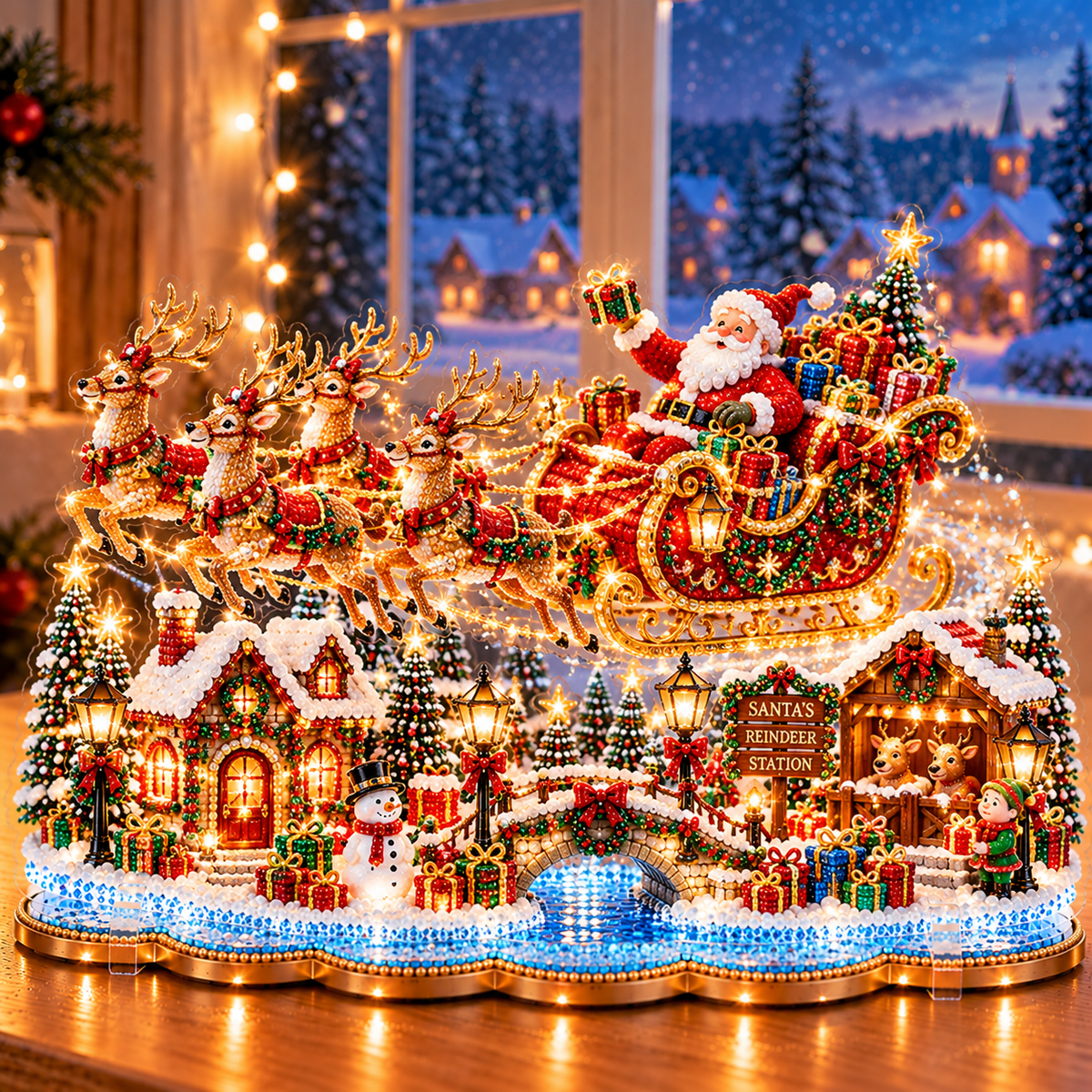 🔥Limited time 49% OFF -🎄❤️ DIY Christmas Village Diamond Art – Make Christmas Memories Together