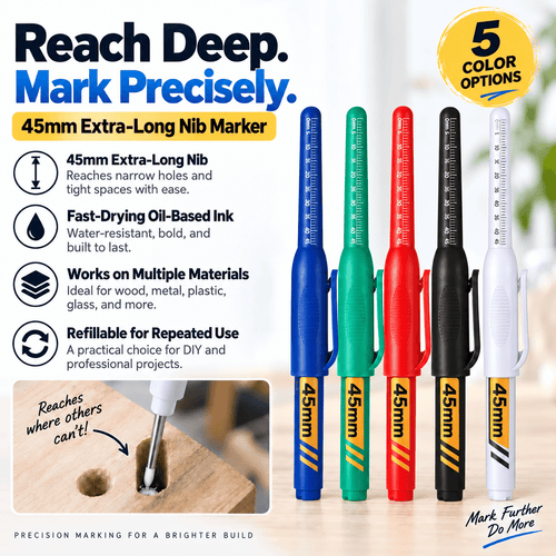 Deep-Hole Precision Marker ✍️ – 45mm Long-Reach Marking Tool | Special Sale