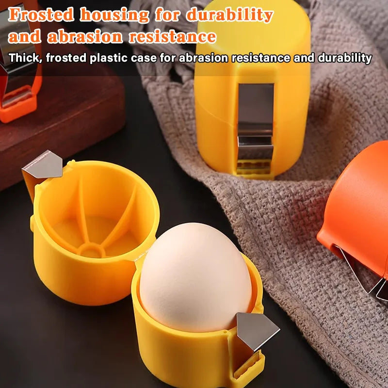 🥚 Easy-Grip Egg Opener – Bright Orange, Single Kitchen Tool