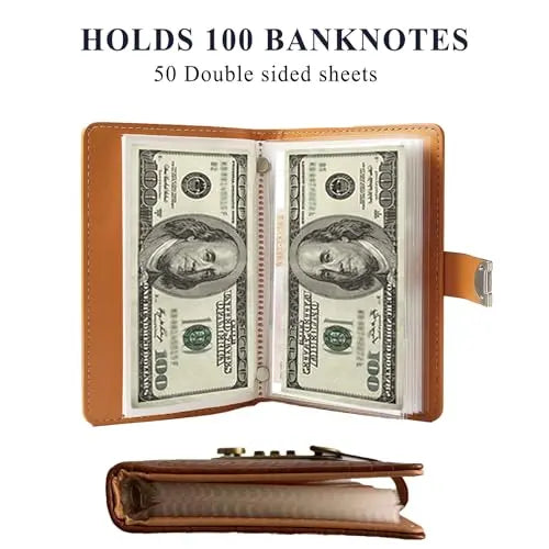 💵 World Currency Collection Book – 100 Transparent Banknote Pockets