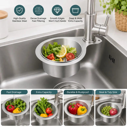 Swan-Shaped Sink Strainer 🦢 – Stainless Steel Kitchen Drain Basket