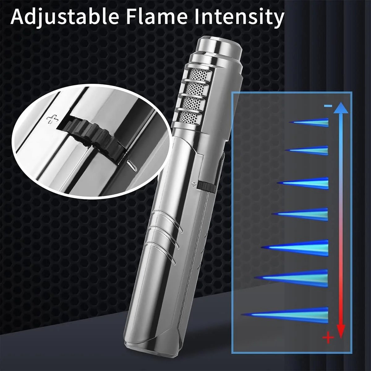 💯🔥1800°C Jet Torch Lighter,Butane Refillable Windproof Adjustable Flame Intensity