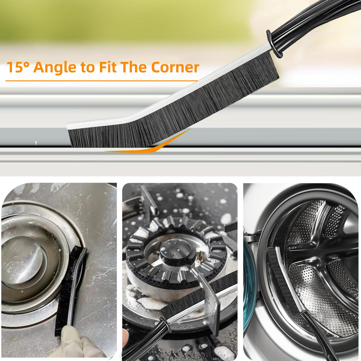 Deep-Clean Grout Brush 🧽 – Stiff Bristles for Narrow Gaps