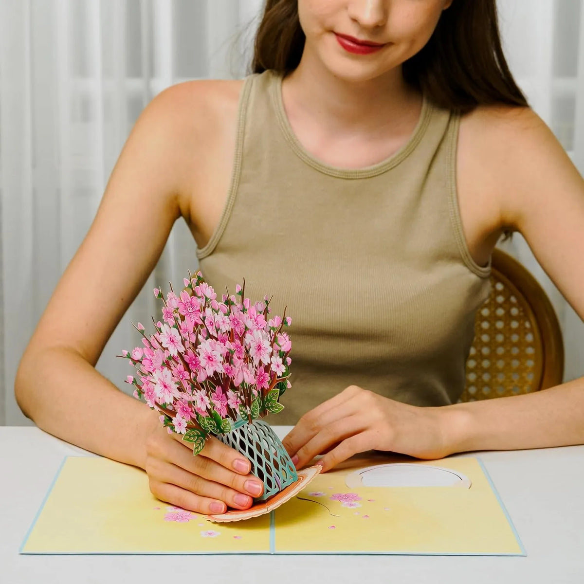 🌸 Forever Bloom Cherry Blossom Pop-Up Card with Personalized Love Message 💌 3D Keepsake Gift for Romantic Moments 🎁