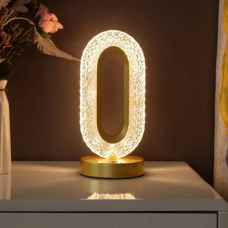 ✨ Crystal Glow Bedside Lamp – Elegant Nightstand Lighting for Cozy Spaces