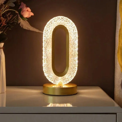 ✨ Crystal Glow Bedside Lamp – Elegant Nightstand Lighting for Cozy Spaces