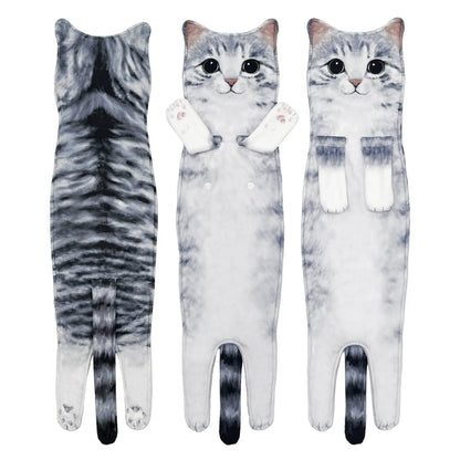 🐈 Ginger Cat Hand Towel – Funny Christmas Bathroom Accent