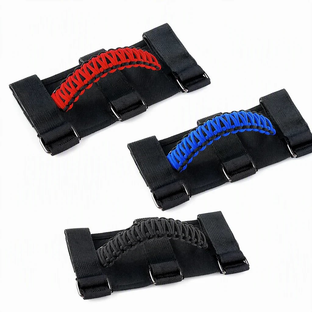 Braided Paracord Roof Grab Handle 🚙 – Non-Slip Off-Road Passenger Grip