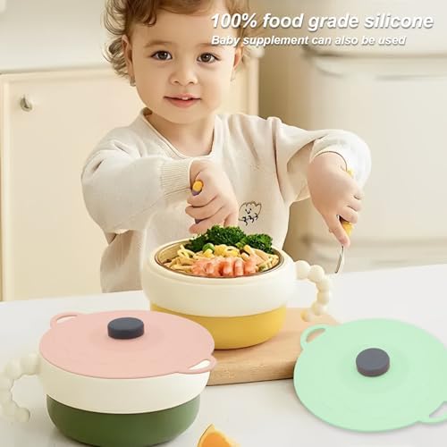 5-Piece Silicone Suction Containers – Non-Slip Design with Lids ✨