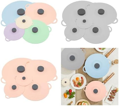 5-Piece Silicone Suction Containers – Non-Slip Design with Lids ✨
